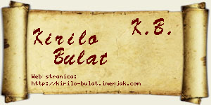 Kirilo Bulat vizit kartica